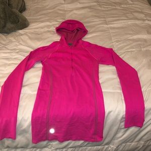 Athleta pink quarter zip